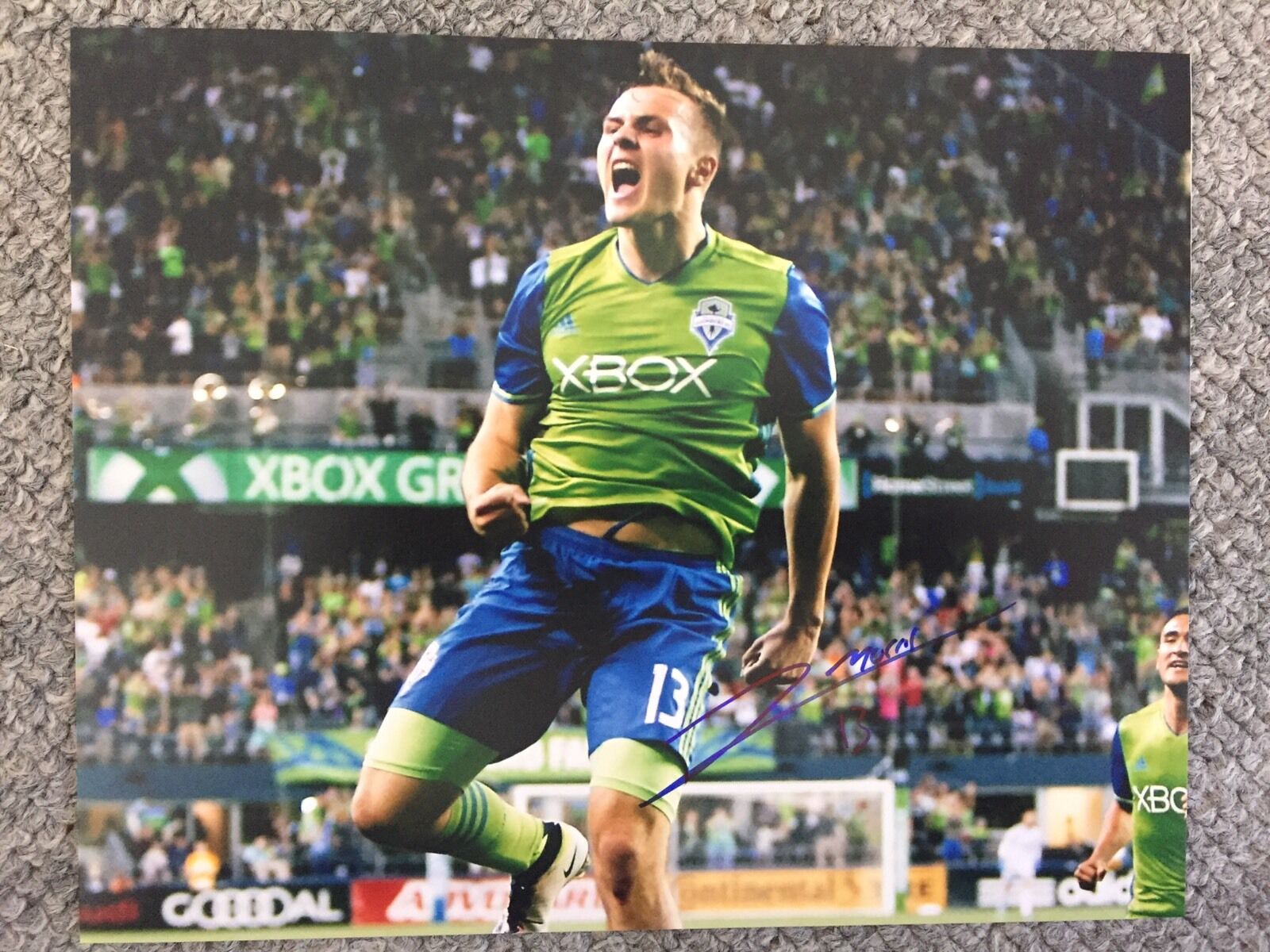 Jordan Morris Signed Seattle Sounders 8x10 Photo Poster painting USA Proof