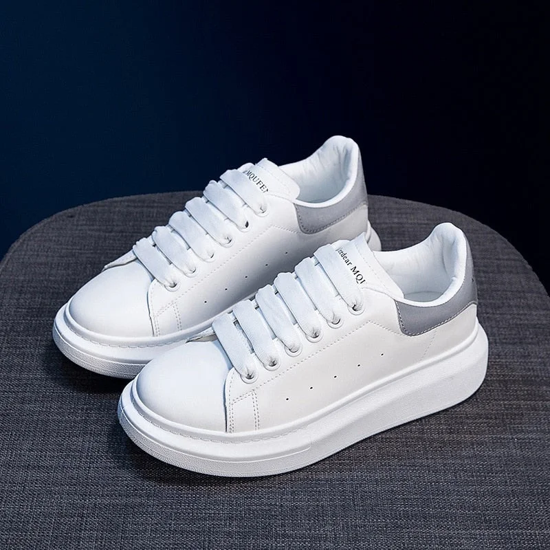 2021 Spring/Summer Women shoes Wedges Platform Sneakers Lace-Up Breathable Casual Chunky Ladies White Shoes Woman