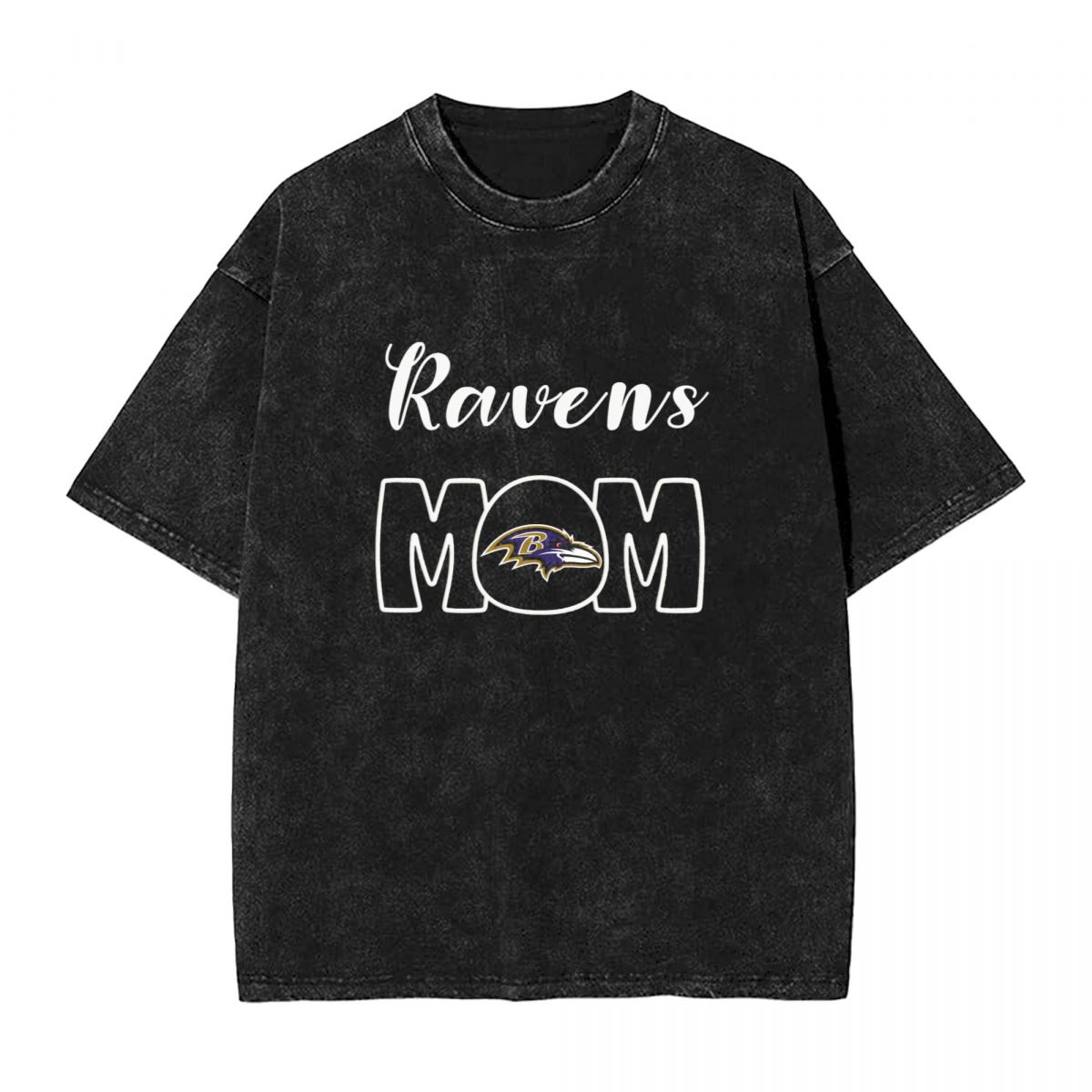 Baltimore Ravens Mom Washed Oversized Vintage Men's T-Shirt