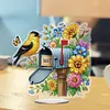 Acrylique fleur oiseau bo&icirc;te aux lettres-bricolage ornement