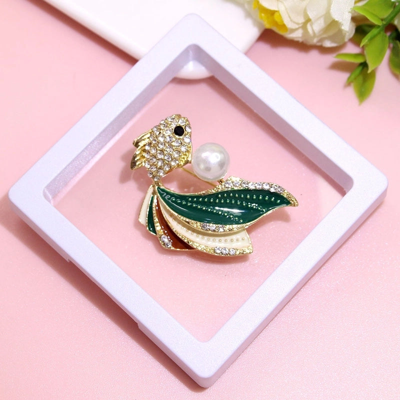 Basic Modern Style Classic Style Pin Animal Flower Alloy Plating Inlay Artificial Pearls Rhinestones Women’s Brooches