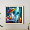40x40cm Halloween Geist 5D DIY Vollbohrer Runde Diamond Malerei Kit Wohnkultur