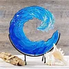 🌊Ocean Wave Fused Glass Sculpture🌊---resin