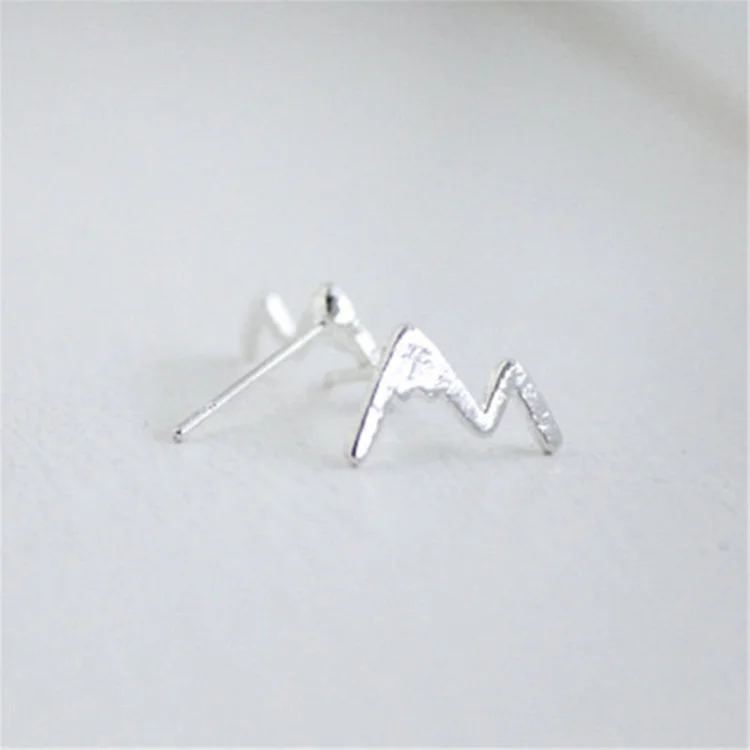 Geometric Lightning Current Stud Earrings