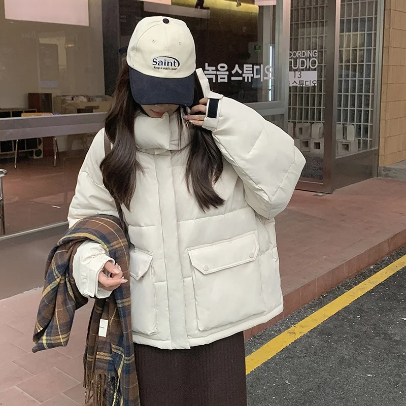 Toloer This Year Popular Down Cotton Suit Female Winter Korean Version Hooded Overalls 2024 Ins Harbor Wind Thick Padded Coat Tide-Outfit Ideas