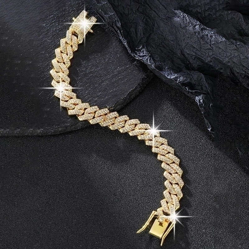 Hip-hop Necklace Alloy Inlay Rhinestones Men’s Necklace