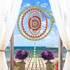 >Upgrade Size<DIY Diamond Painting Double-sided Rotatable Mandala Hanging Wind Chime Suncatcher Hanging Kit