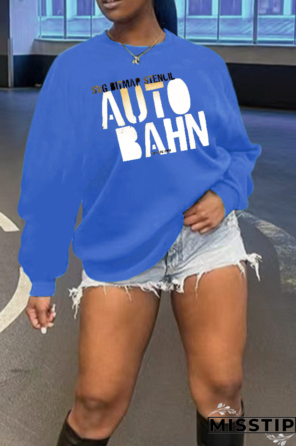 Grey Casual Print Patchwork O Neck Tops