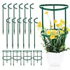 6Pcs Plant Support Stakes Half Round Plant Stake for Climbing Plants (25cm)