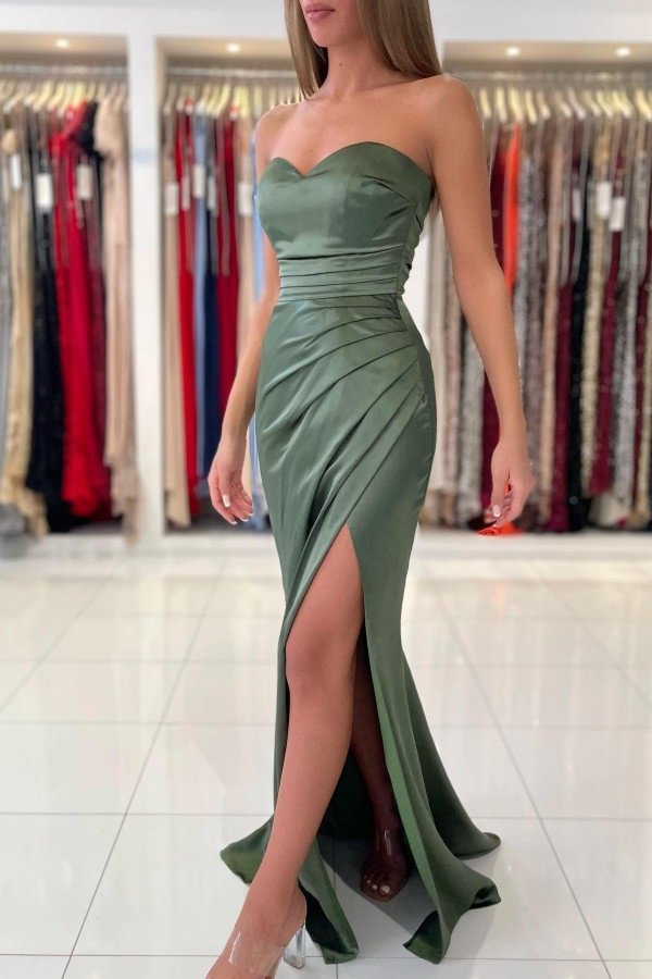 Sweetheart Sleeveless Mermaid Evening Dress With Split PD0782
