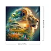 (US Only)Paint By Numbers Kit On Canvas DIY Oil Art Silhouette Lion Picture Decor40x40cm