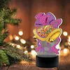 DIY Diamond Painting 7 Color Night Light Lamp Home Decoration Ornament Gift Kit(Christmas Bell)