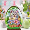 (US Local)3D Wooden Easter Egg Rabbit Special Shaped Diamond Painting Lamp Desk Decor Kits