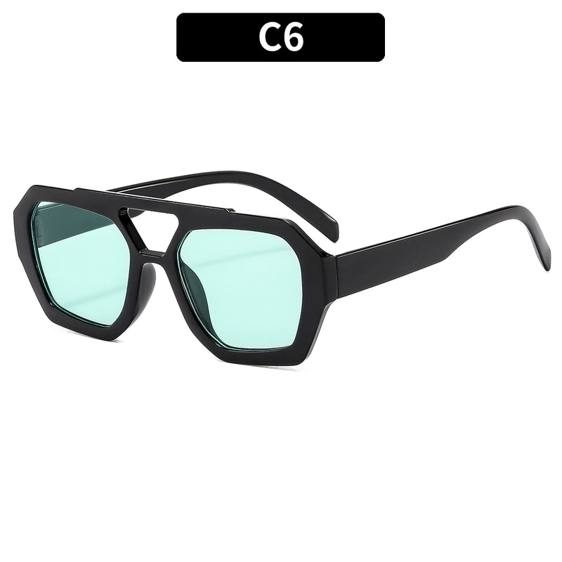 IG Style Retro Sports Geometric Leopard Pc Avaitor Full Frame Women’s Sunglasses