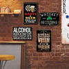 [US Local Warehouse]4PCS Alcohol - Vintage Metal Signs Set - 30*40cm