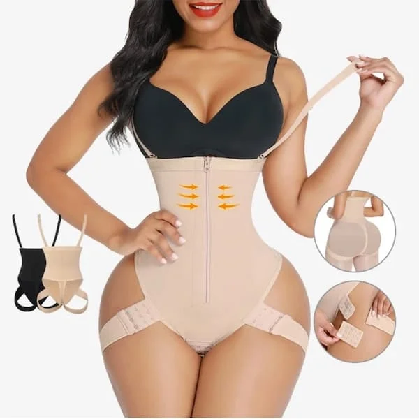 Pornhint Butt Lifter Shapewear High Waist Compression Tummy Control Women Thong shaper Bodysuit 2 Strap Slimmer Waist Timmer Hurry Click Now