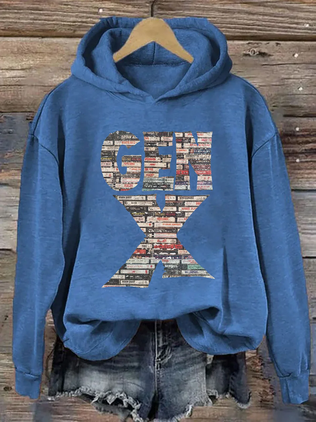Gen X 80&rsquo;s Rock Cassettes Hoodie