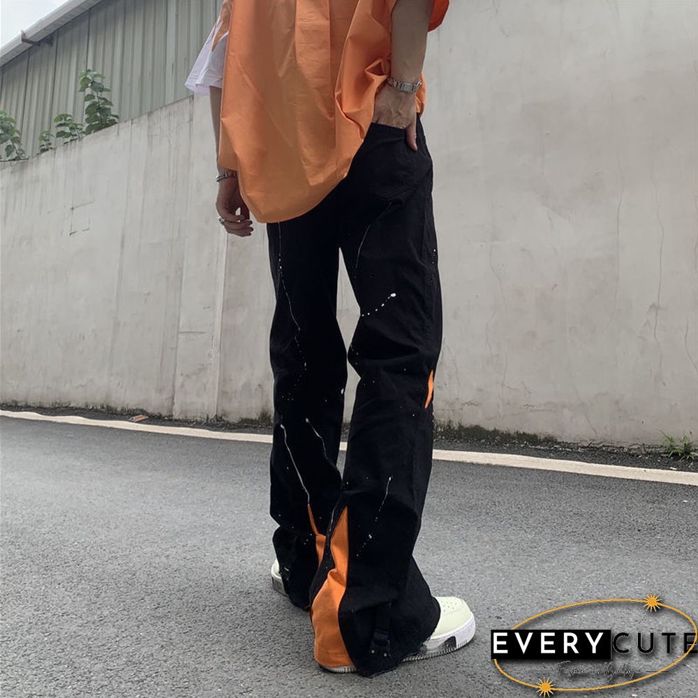 Unisex Hiphop Splash Ink Trousers
