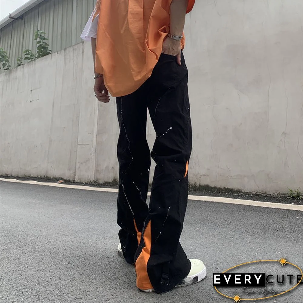 Unisex Hiphop Splash Ink Trousers