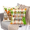 4pcs Easter Bunny Pillow Covers Decorative Couch Cushion Case 45x45cm Pillowcase