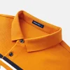 Men's New Cotton Lapel Striped Casual Breathable POLO Shirt