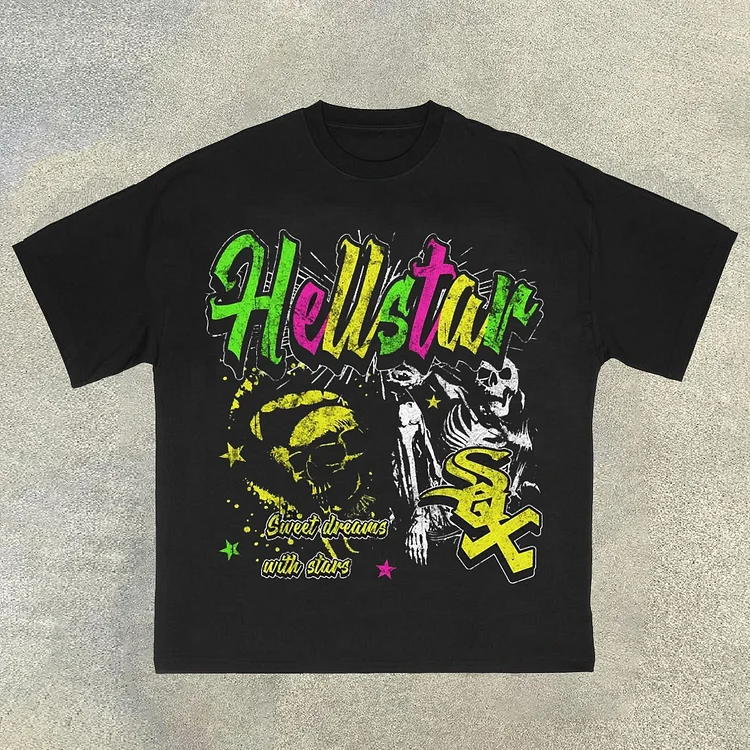 Sopula Vintage Hellstar Sweet Dreams With Star Graphic T-Shirt