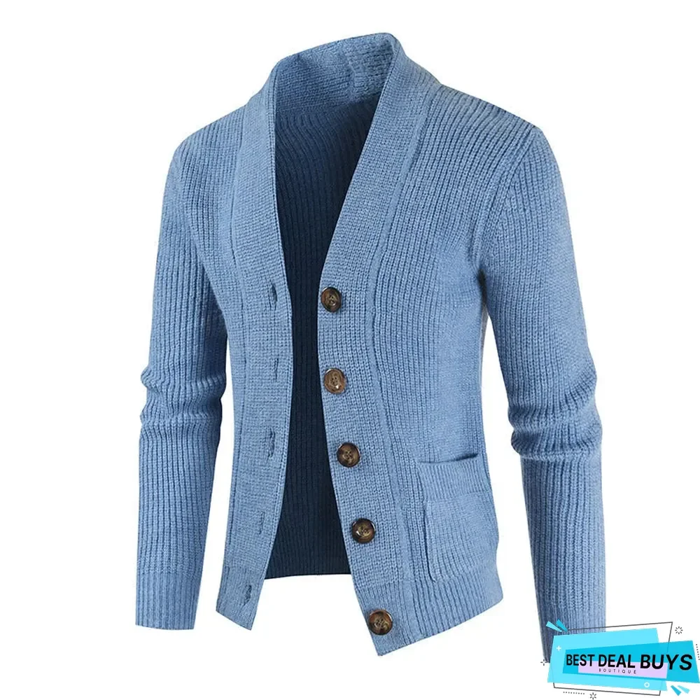 Casual Long Sleeve Slim Fit Men's Sweater