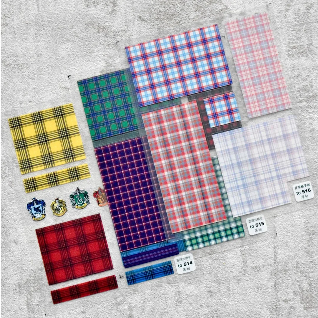 Beautizon Nail Art Sticker Checkered Pattern Cute Image Quality 3D Engraved Nail Art Decorations Nail Decals Design