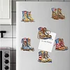 (US Local)Soldier Boots Special Shape Diamond Painting Fridge Magnet for DIY Art Crafts