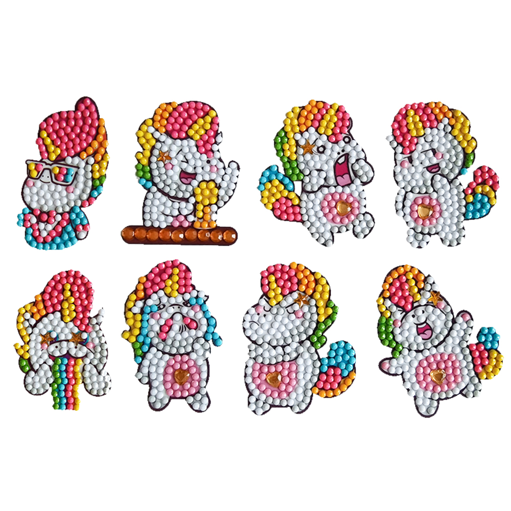 

8pcs Horn Horse - 5D DIY Craft Sticker, 501 Original