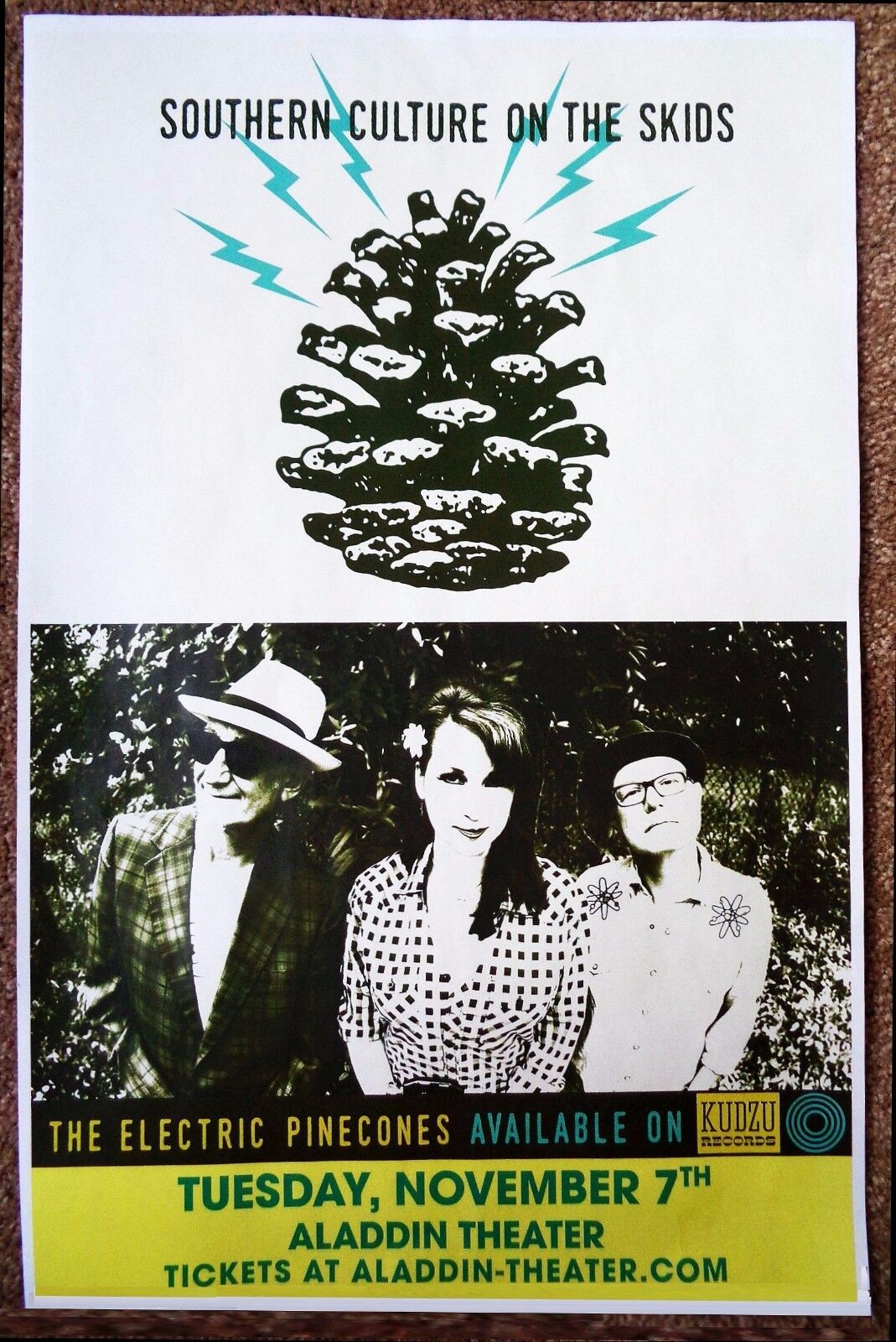 SOUTHERN CULTURE ON THE SKIDS 2017 POSTER Gig Portland Oregon Concert Pinecones