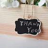 10 Pack | 2"x3" Mini Wooden Hanging Chalkboard Signs With Twine String and Chalk