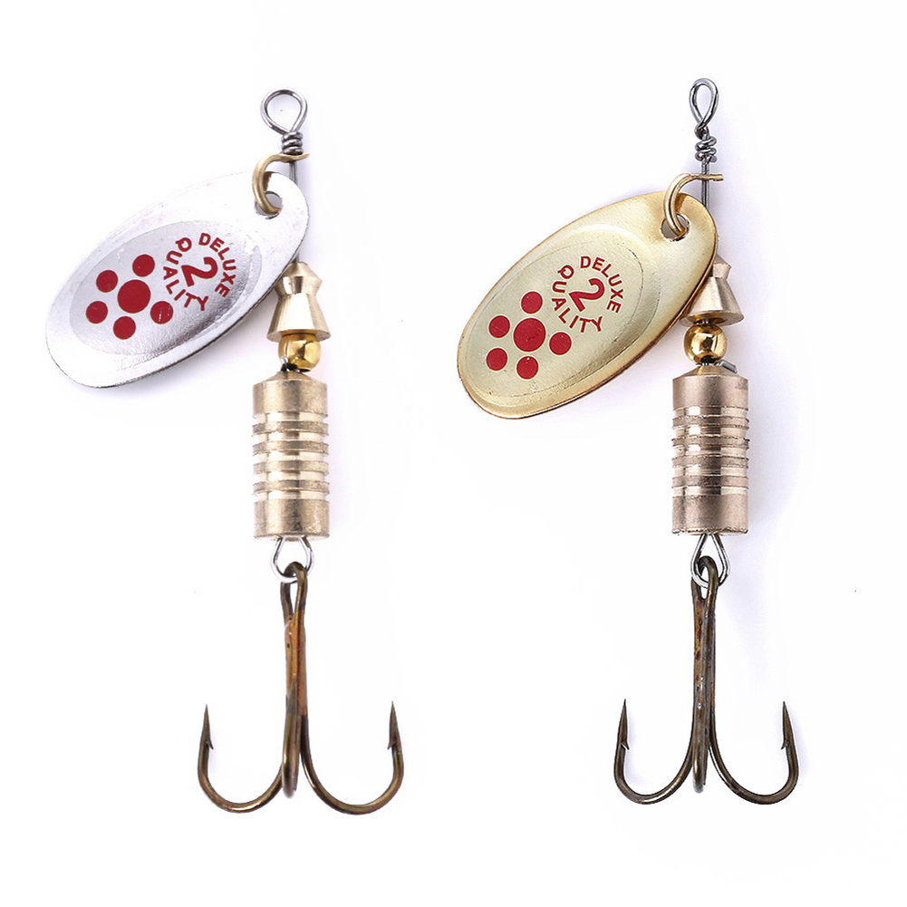 

10x 6.7cm 7g Artificial Spinner Sequins Wobbler Bait Crankbait Fishing Lure, Golden, 501 Original