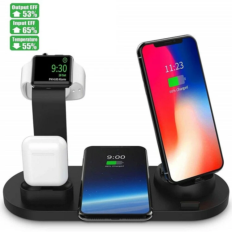 4 in 1 Qi Wireless Charger Watch Charger Dock For Iphone