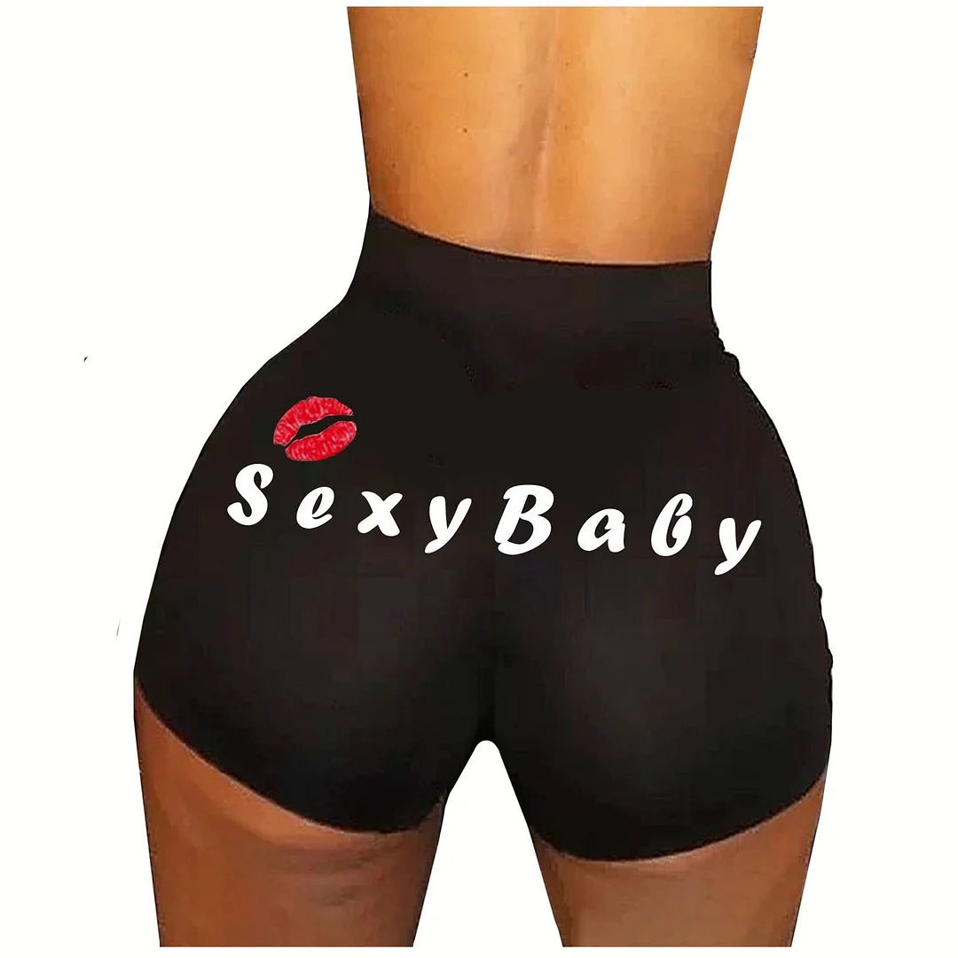 Women Sexy Letter Printed Underwear Sports Comfortable Shorts Pajamas Underpants Lingerie Female Sex High Waist Panties Thongs
