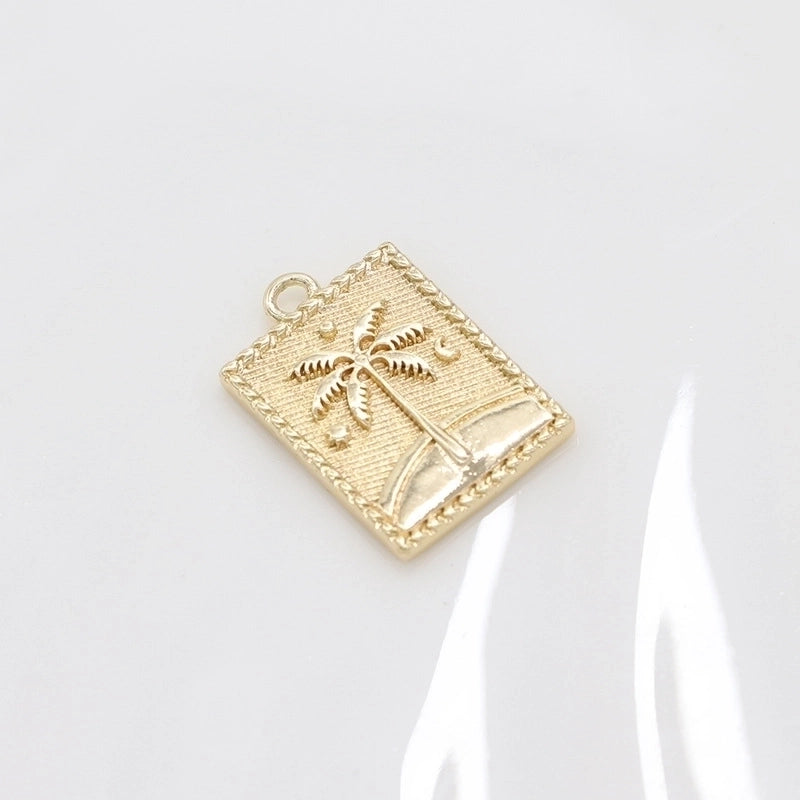 Minimalist Star Moon Heart Shape Copper Plating Inlay Zircon Charms