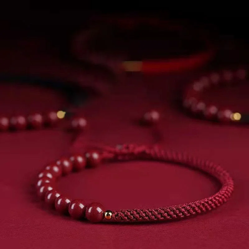 Cinnabar King Kong Knot Blessing String Bracelet