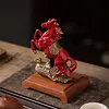 Ceramic horse statue a Chinese feng shui red horse ornament symbolizing good fortune in the Year of
