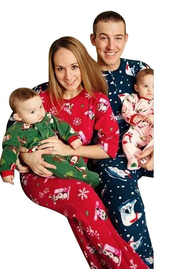 Family Christmas Pajama Sets Matching Sleepwear for Adult Kids-elleschic