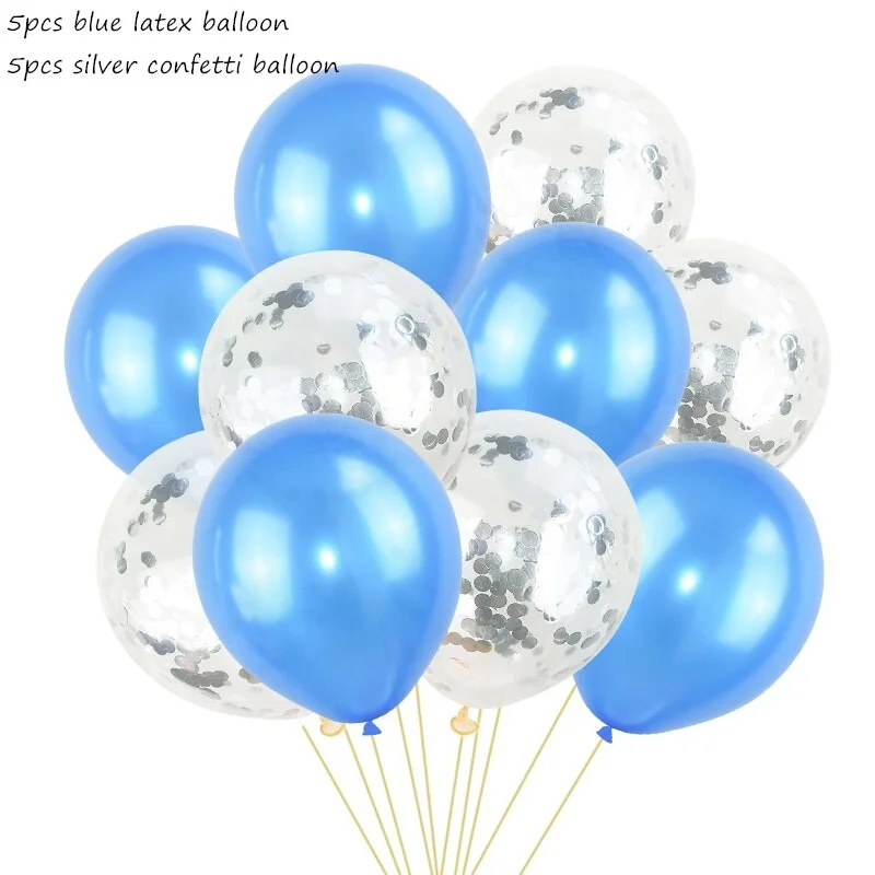 10Pcs Mixed Confetti Balloons Happy Birthday Party Helium Balloon Decorations Wedding Festival Latex Balloon Party Supplies