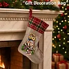 DIY Diamond Painting Christmas Stockings Hanging Ornaments Large Capacity Xmas Socks Pendant Wear Resist Candy Gift Storage Bags for Family Christmas Holiday Party Decoration (Owl)