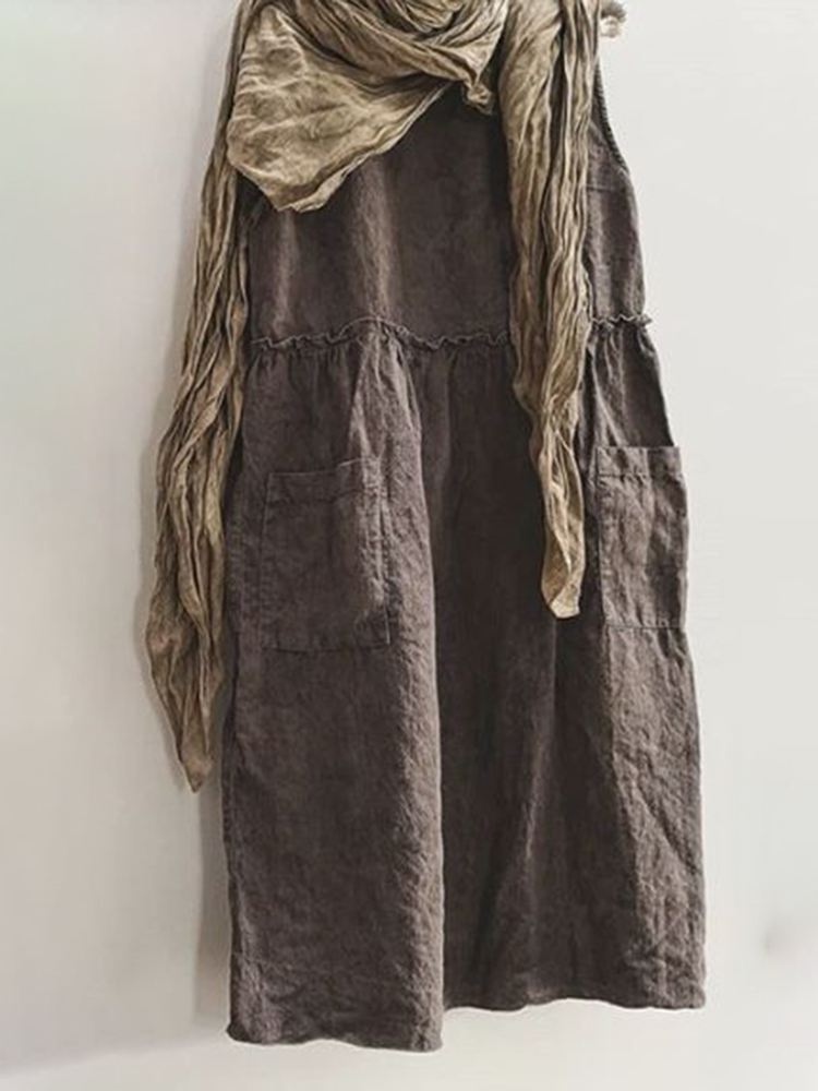 MANZINI MZL-304 2PC Solid Color Linen Shirt Set Black