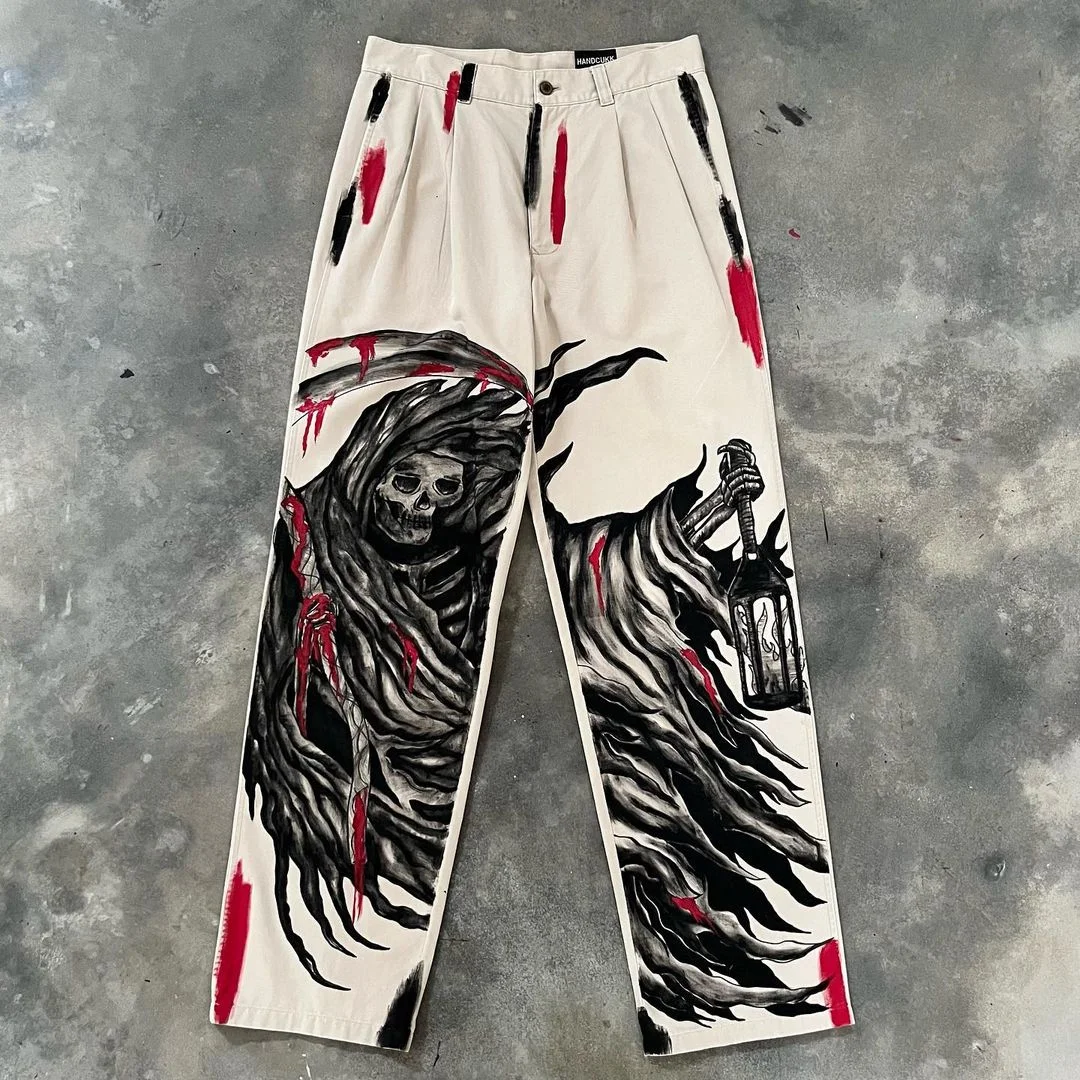 Limited release Reaper's scythe casual street trousers