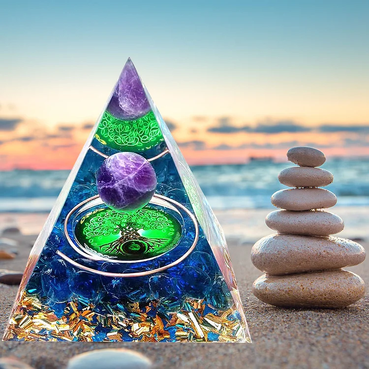 Natural Crystal Pyramid Quartz Healing Stone Chakra Reiki Home Decor (D)