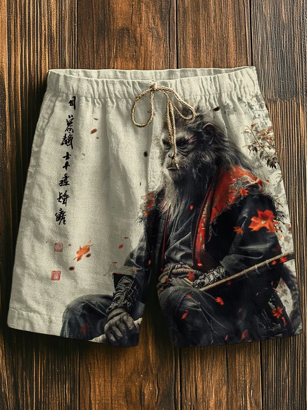 Men's The Monkey King Art Print Print Casual Shorts