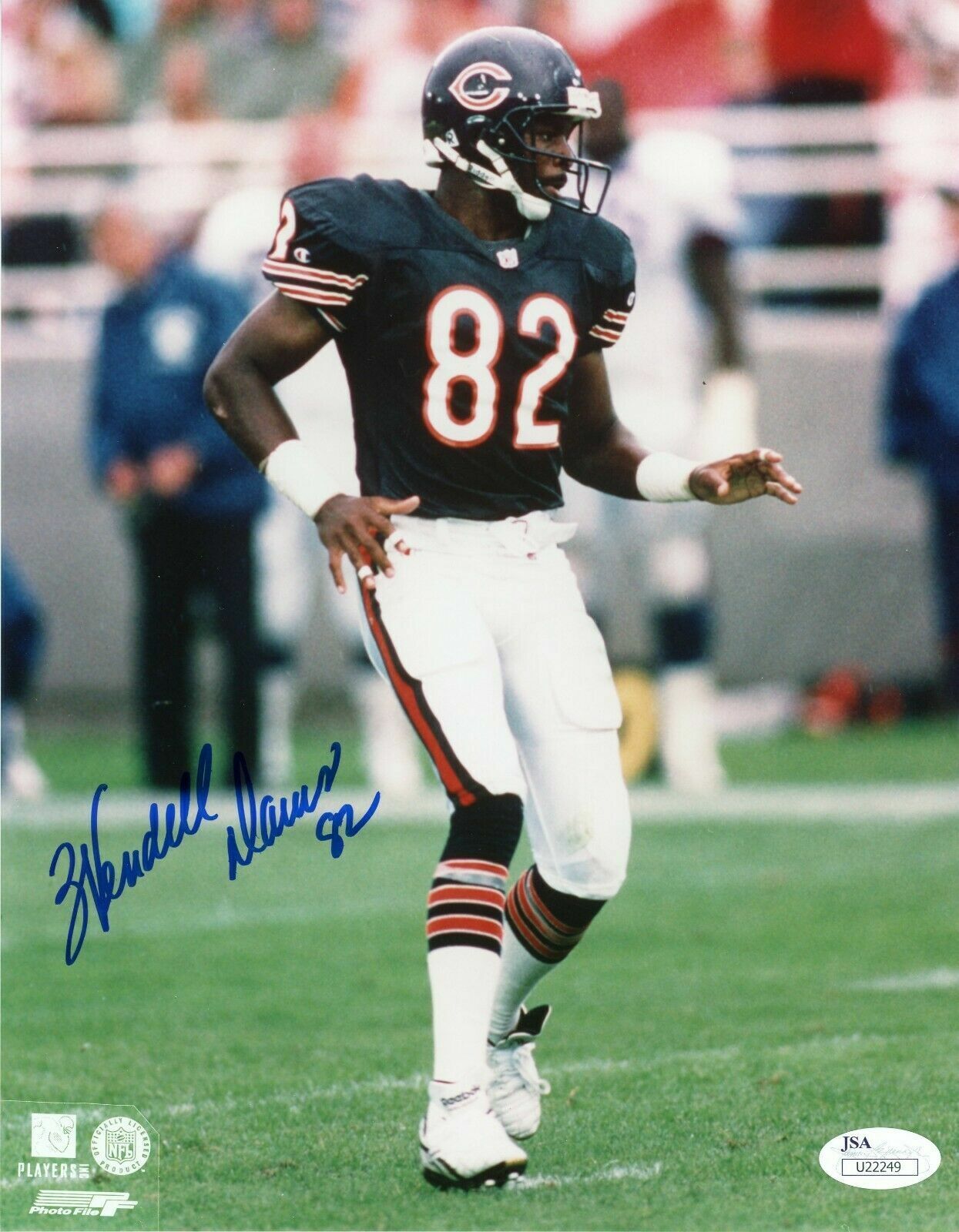 Wendell Davis Signed 8x10 JSA COA Photo Poster painting Autograph 8x Chicago Bears