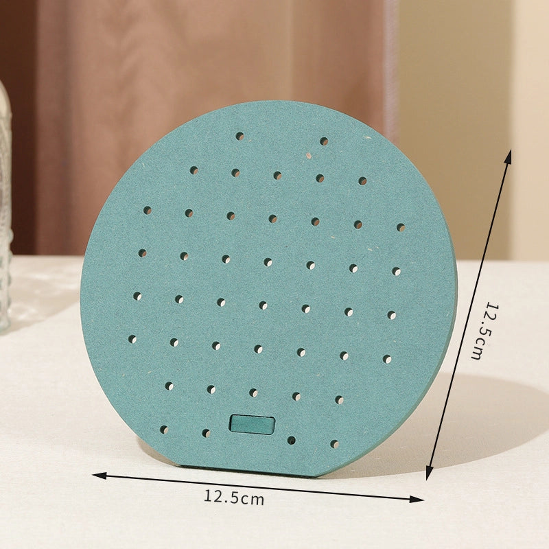 Elegant Solid Color Solid Wood Flannel Jewelry Rack