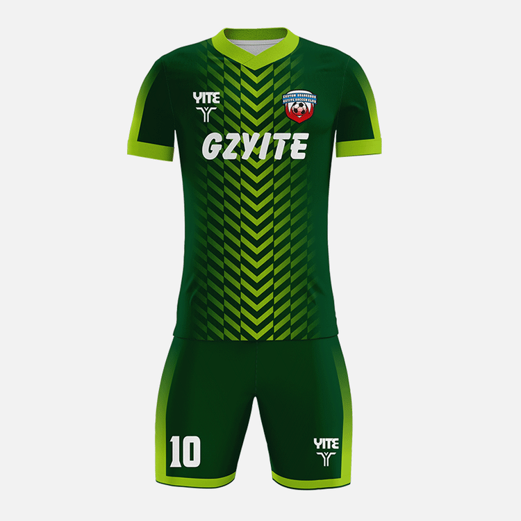 YITE | YTZQ080-White  And Green Soccer Uniforms