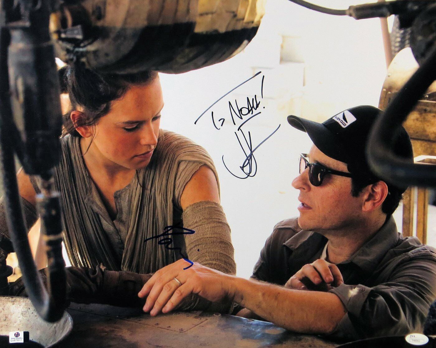 Daisy Ridley JJ Abrams Dual Signed Autographed 16X20 Photo Poster painting Star Wars JSA T48962