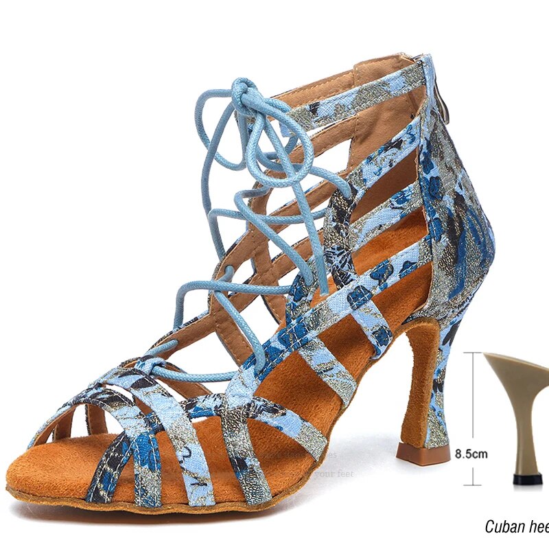 VCshoes Dance Shoes Ladies Salsa Tango Ballroom Dancing Shoes Shoes Wedding Ankle Boots Custume High Heels